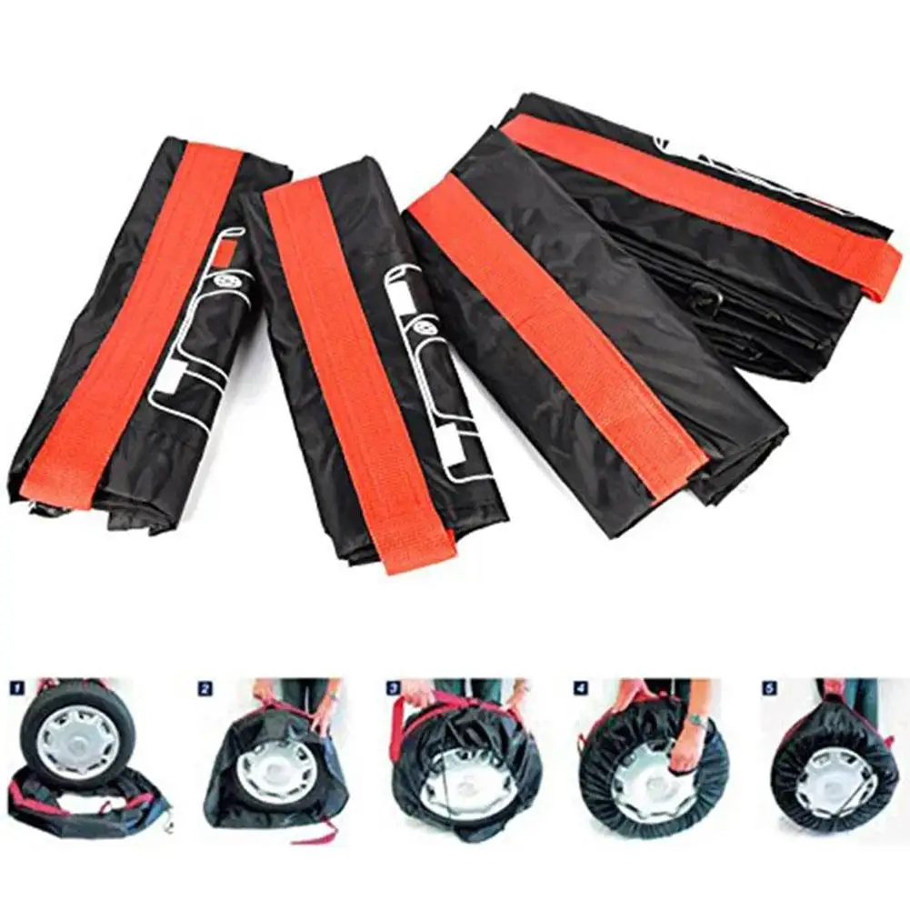 1 قطعة عالية الجودة الغبار مقاوم للماء سيارة أكياس تخزين الإطارات الاحتياطية دائم إطار السيارة المضادة للخدش حامي غطاء اكسسوارات السيارات #5