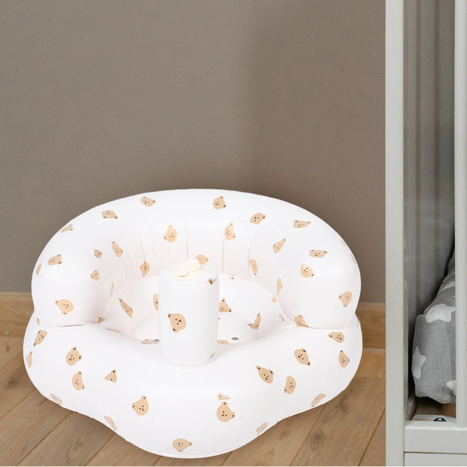 كرسي جلوس للأطفال قابل للنفخ مع مضخة هواء مدمجة سريعة النفخ للاستخدام المنزلي والتخييم والشاطئ متعدد الوظائف للرضع