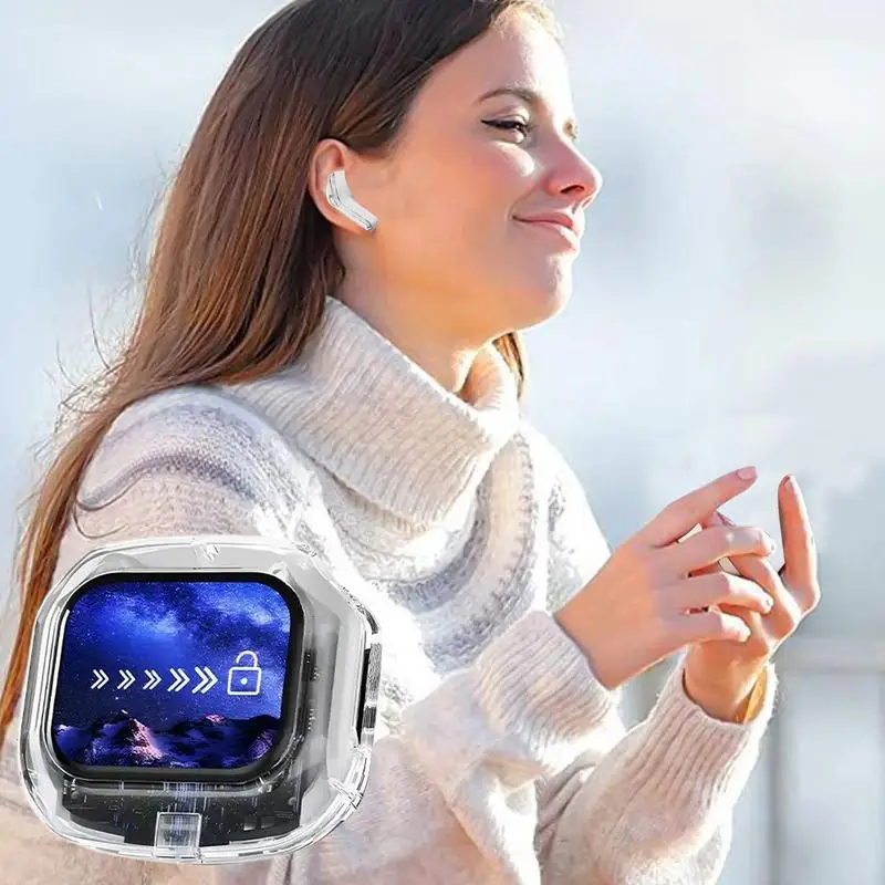 سماعات أذن لاسلكية بخاصية إلغاء الضوضاء، سماعات أذن رياضية مع شاشة تعمل باللمس، سماعات أذن لاسلكية بخاصية إلغاء الضوضاء مع مصباح LED متعدد الوظائف