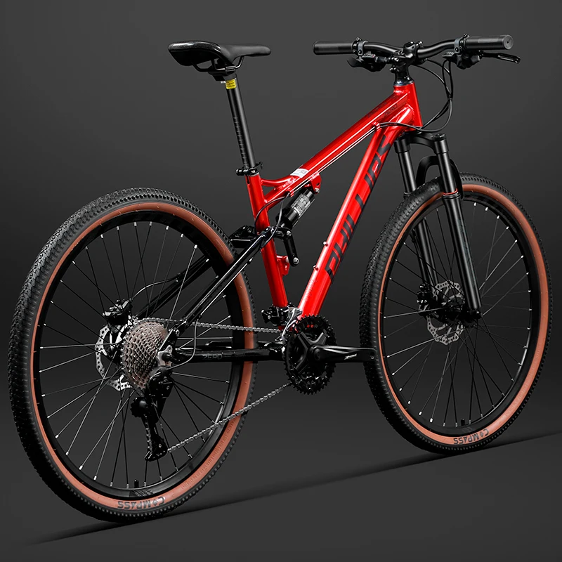 27.5 inch Soft Tail Mountain Bike 27/30/33 Speed Off-road Cross Country Dual Damping Racing MTB Aluminium Alloy Mountain Bicycle