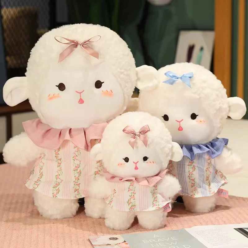 Cute Cartoon Lamb Doll Plush Toy Soft Stuffed Alpaca Sleeping Pillow Grabbing Machine Doll Children's Holiday Gift