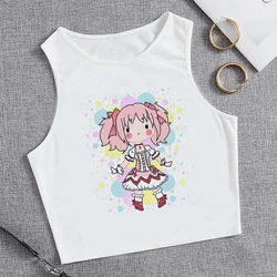 Madoka Magica cyber y2k streetwear crop top girl trashy aesthetic cute streetwear crop top