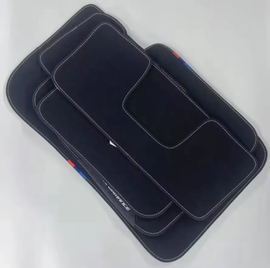 RHD صالح لسيارات BMW X1X2 X3 X4 X5 X6 X7 X3M X4M X5M F49 F25 F26 F15/16 G01/02/05/06 حصيرة القدم م أداء المسار النسيج المخملية خط