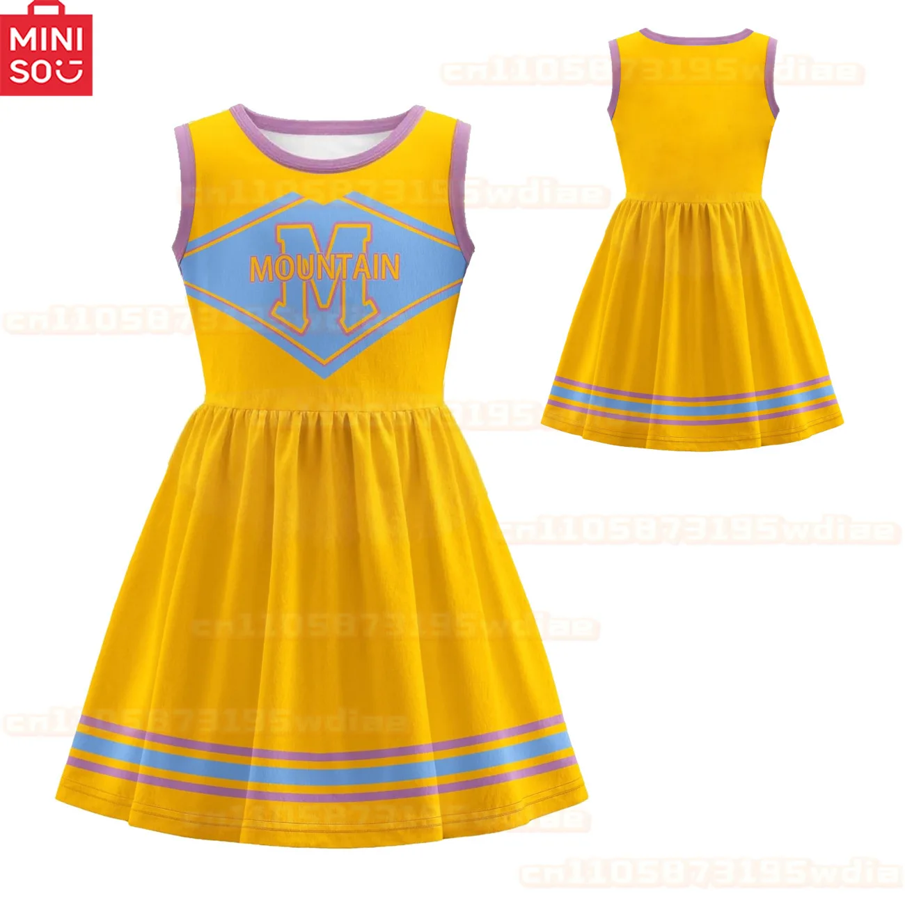 Miniso meninas zombies4 trajes de halloween meninas cosplay traje bonito estilo dos desenhos animados meninas cheerleading saia conjunto cosplay