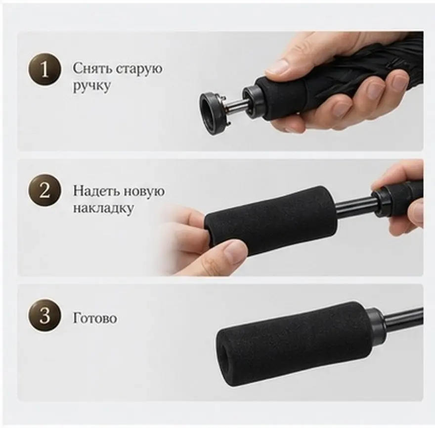 Foldable Umbrella Handle Grip Cover Replacement for Sun Rain Umbrellas Sponge Material Ergonomic Comfortable Grip Umbrella