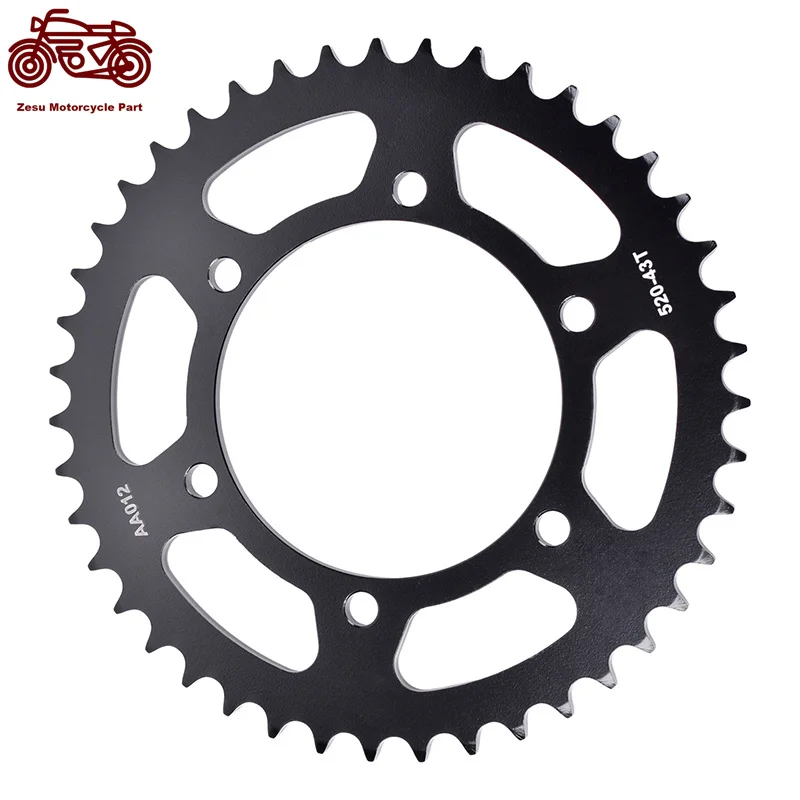 520-43T 520 43 Tooth Motorcycle Rear Sprocket 20CrMnTi For YAMAHA EX250R Ninja 250 R GSXR 600 GSX-R600 GSX-R750 MT-25 YZF-R25