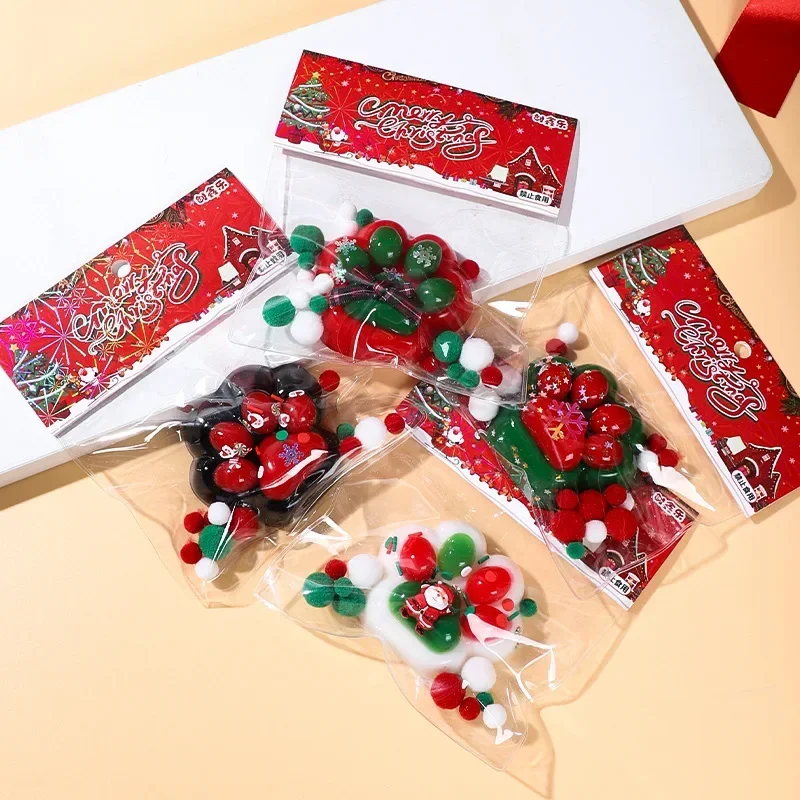 Juguete para apretar con forma de pata de gato de Navidad, pastel, pellizco blando, juguete antiestrés, recuerdo de fiesta para niños