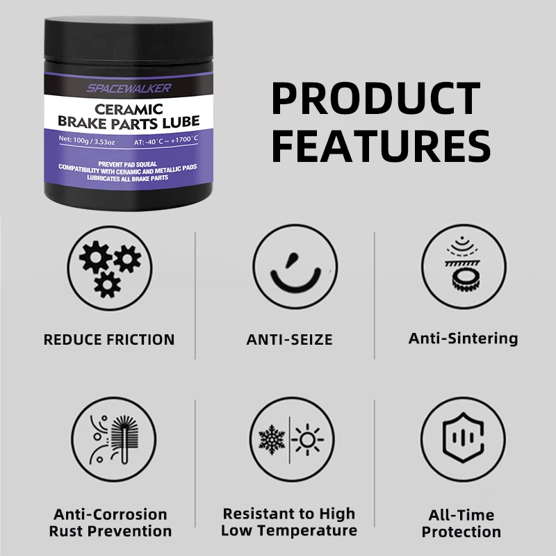 Gel lubrificante para freio cerâmico - Redutor de alto desempenho, graxa para sistema de freio resistente para motocicletas, caminhões, - de longa duração