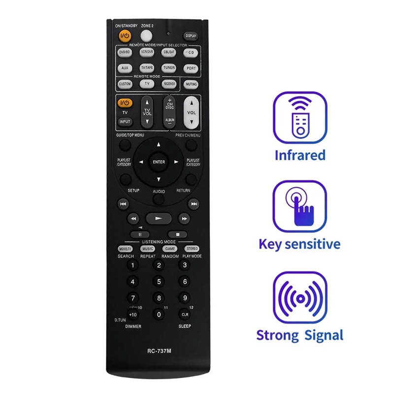 استبدل جهاز التحكم عن بعد RC-737M لجهاز التحكم عن بعد لاستقبال Onkyo AVN02R