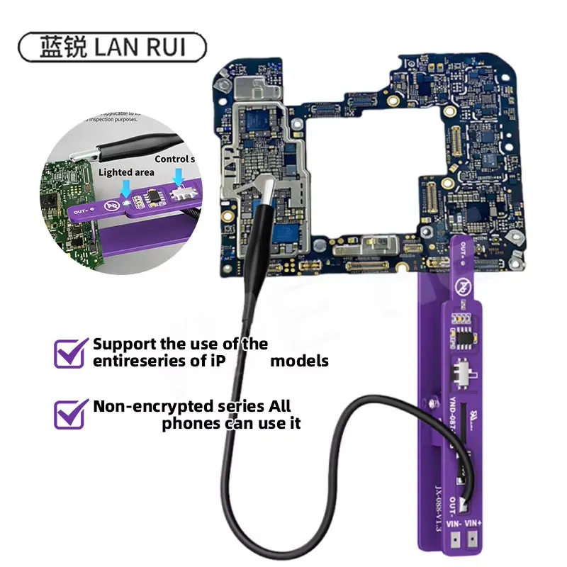 Lanrui M191 Universal Power-On Clip Current Leakage Detection Tool 2Modes for Non-Encrypted Android Phones IP SERIES Repair Tool