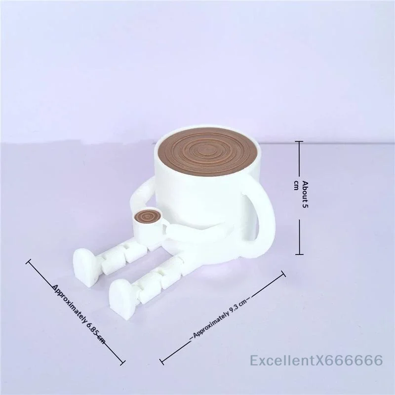 3D Printed Coffee Partner Cute Coffee Cup Coffee Bean Desk Decor Fidget Toys For Coffee Lovers Home Office Ornaments