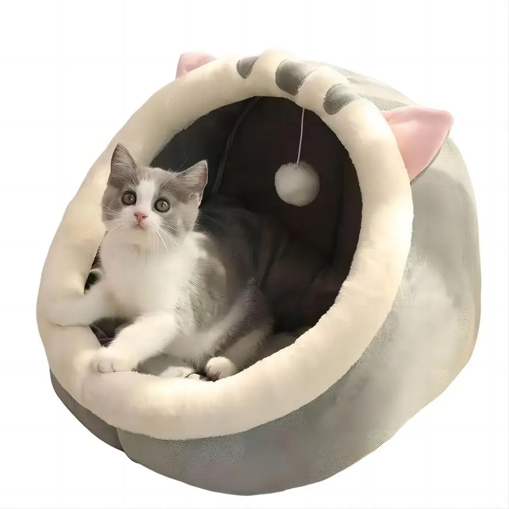 Abnehmbares Und Waschbares Haustierbett Katzennest Warmes Tiefschlaf-Komfort-Katzenbett Haustierzelt Gemütliche Höhlenhöhle Kleine Hundematte Weiches Katzenhaus S9Effa1E248E44E70A3C42Bd710E296199