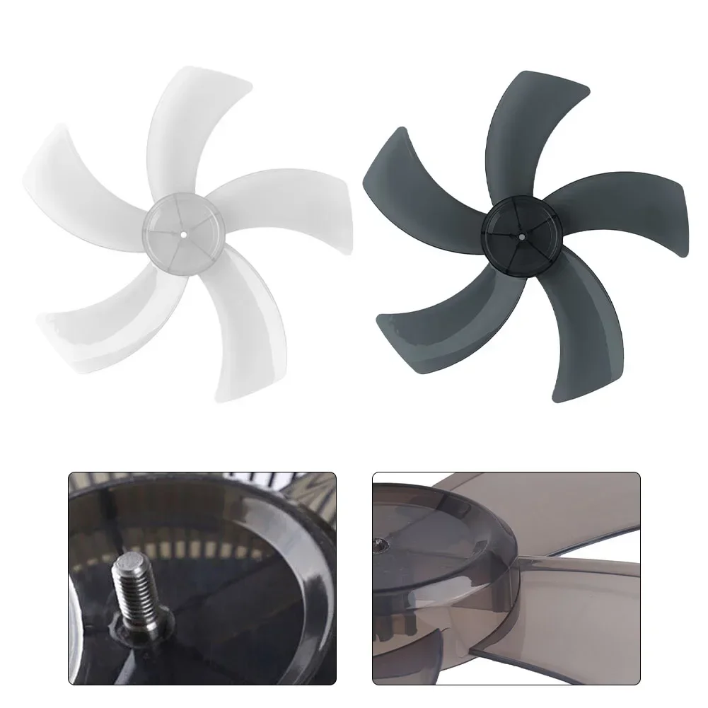 Five Leaves Household Fan Blade com tampa de porca, baixo ruído, resistência a altas temperaturas, substituição de lâminas, 16 ", 1Pc