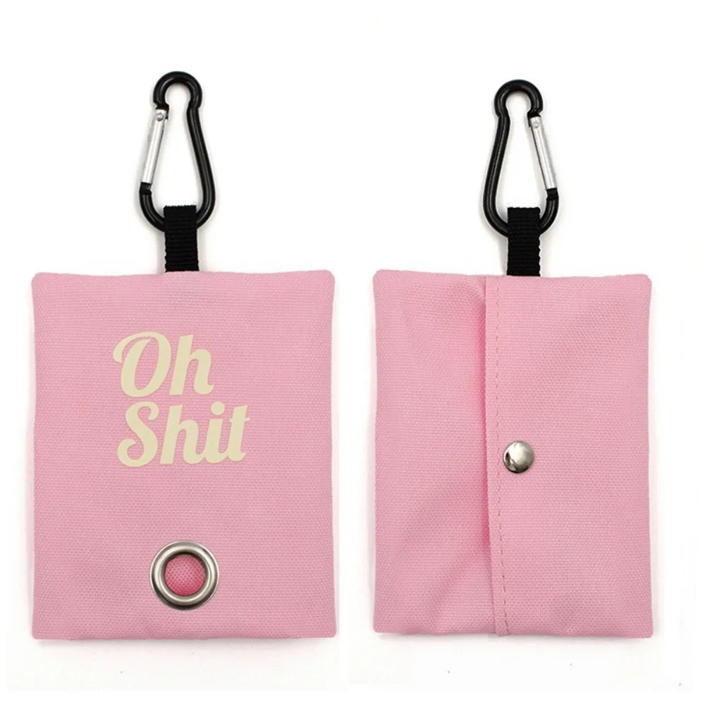 New Dog Poop Garbage Bags Organizer Canvas Portable Waste Bag Holder with Buckle Pets Supplies Pick Up Organizer for Outdoor