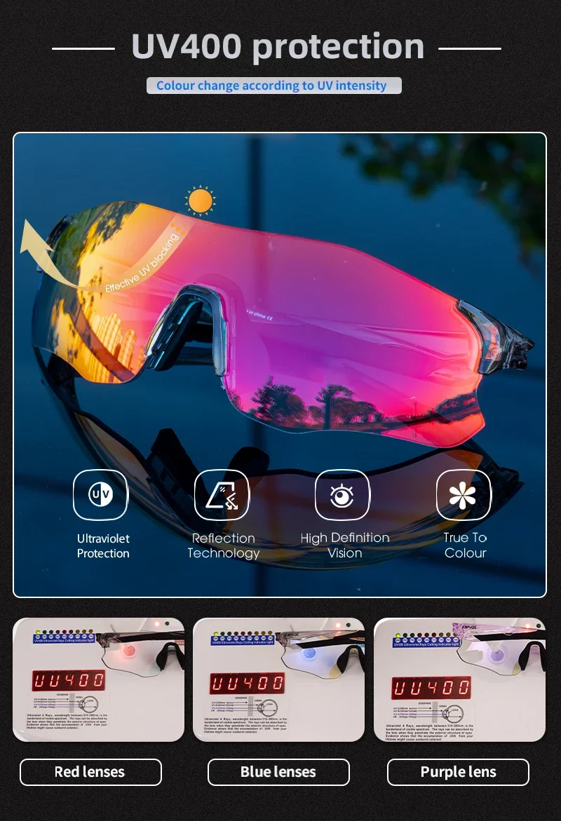 2024 kapvoe rote photo chrome Laufs onnen brille Sport für Männer blaue Marathon-Fahrrad brille Mountainbike-Brille Brille – Detail 11
