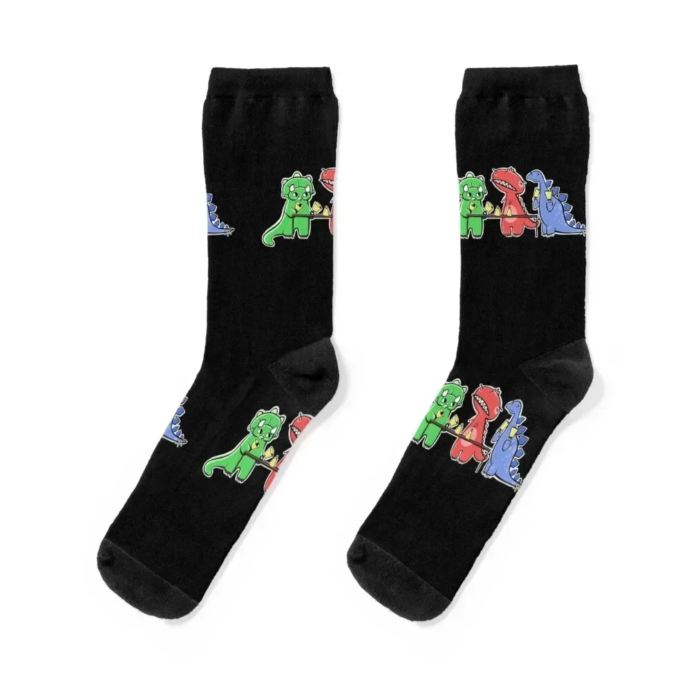 

Dinosaur Handbell Practice Socks Rugby golf Men's floral Women Socks Men's