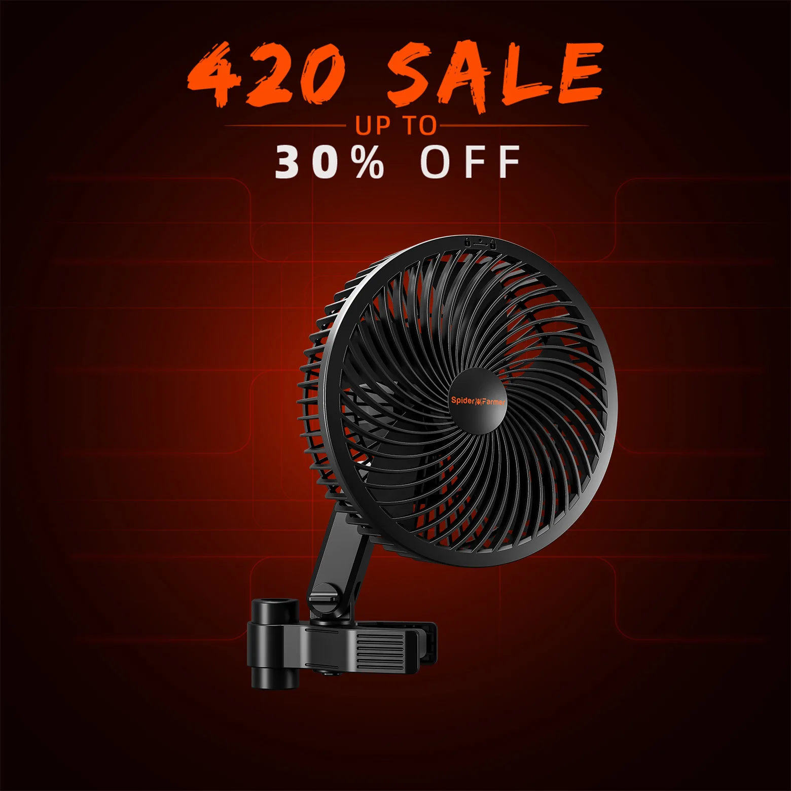 

Spider Farmer 6" Grow Tent Clip on Fan EC Motor, APP Wifi, 10-Level Speeds Wind Control Wide-Angle Oscillation, Waterproof IP54
