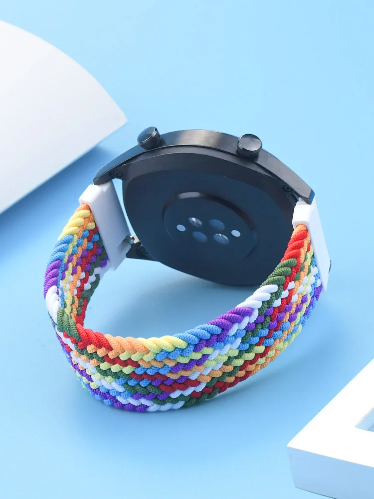 20mm/22mm band For Amazfit GTS 2 Mini/2/2e/3/GTR2/3/Pro/GTR2/47mm/Stratos 3/2 Braided Elastic Watch Bracelet Amazfit bip strap