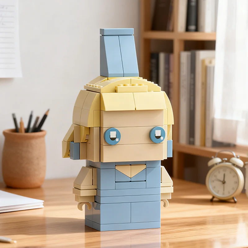 132pcs MOC Brickheadz Blauw Prinses Kasteel Crashers Model Speelgoed Bouwstenen Kerstcadeaus Architectuur DIY Creatief Idee