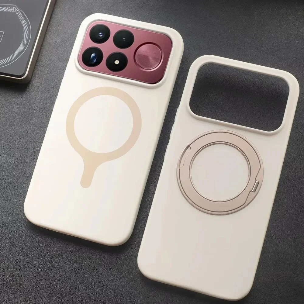 Stylish Chic Candy Color Magnetic Ring Stand Case For Xiaomi Poco F9 Ultra Pro For MagSafe Wireless Charging Anti-Shock Cover