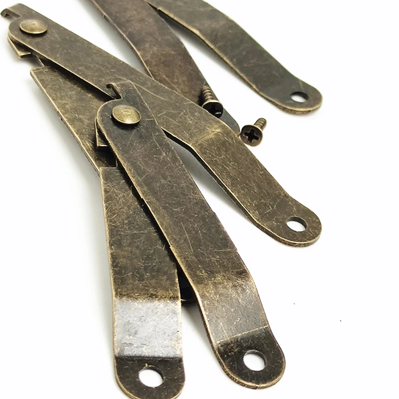 Size 67mm/82mm/97mm Furniture Support Hinge Wooden Tripod Support Antique Brass Support Gift Corner Wooden Support Hinge