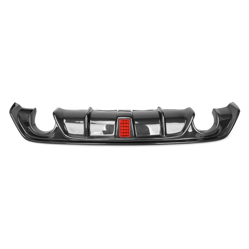 Carbon Fiber Bumper Diffuser Lip With LED Light For Infiniti Q60 2016-2022 Rear Bumper Diffuser