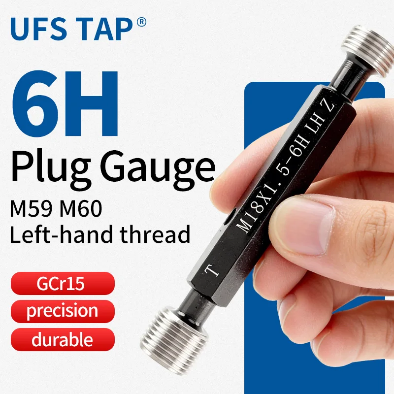 

UFS 1 шт. 6H M59 LH-M60 LH X0.5/0.75/1.0/1.25/1.5/2.0/3.0/4.0/5.5 Стальной метрический резьбовой калибр для левой резьбы X0.5/0.75/1.0/1.25/1.5/2.0/3.0/4.0/5.5
