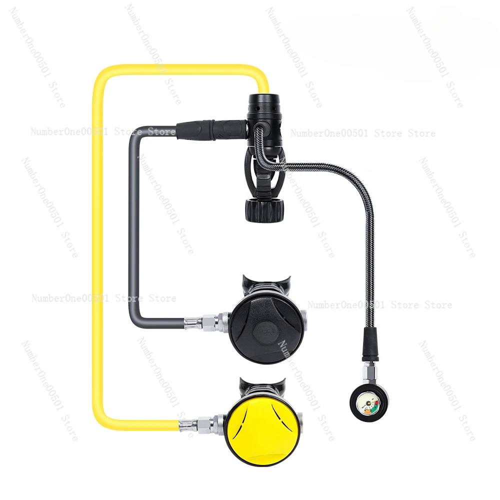 Diving Pressure Reducing Valve Respirator Set Diving Primary Head + Secondary Respiratory Regulator Equipment Full Set