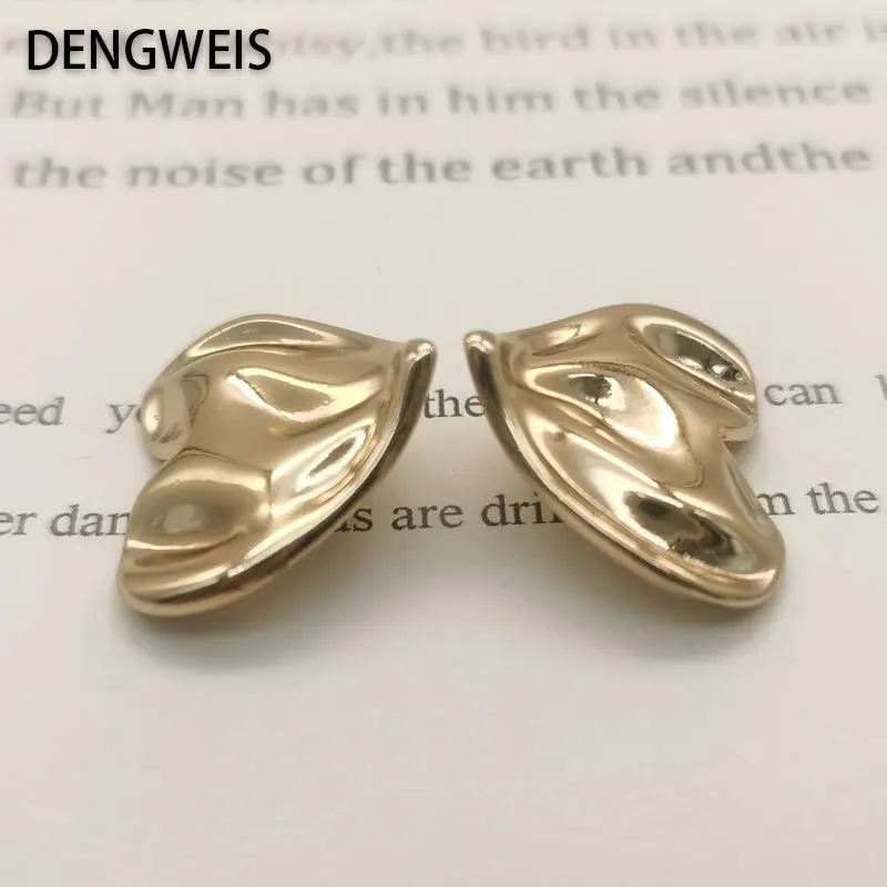 15/18/23mm Heart Buttons For Clothing Decorative Handicraft Coats Fashion Luxury Sewing Button Accessories Gold DIY Decor Buckle