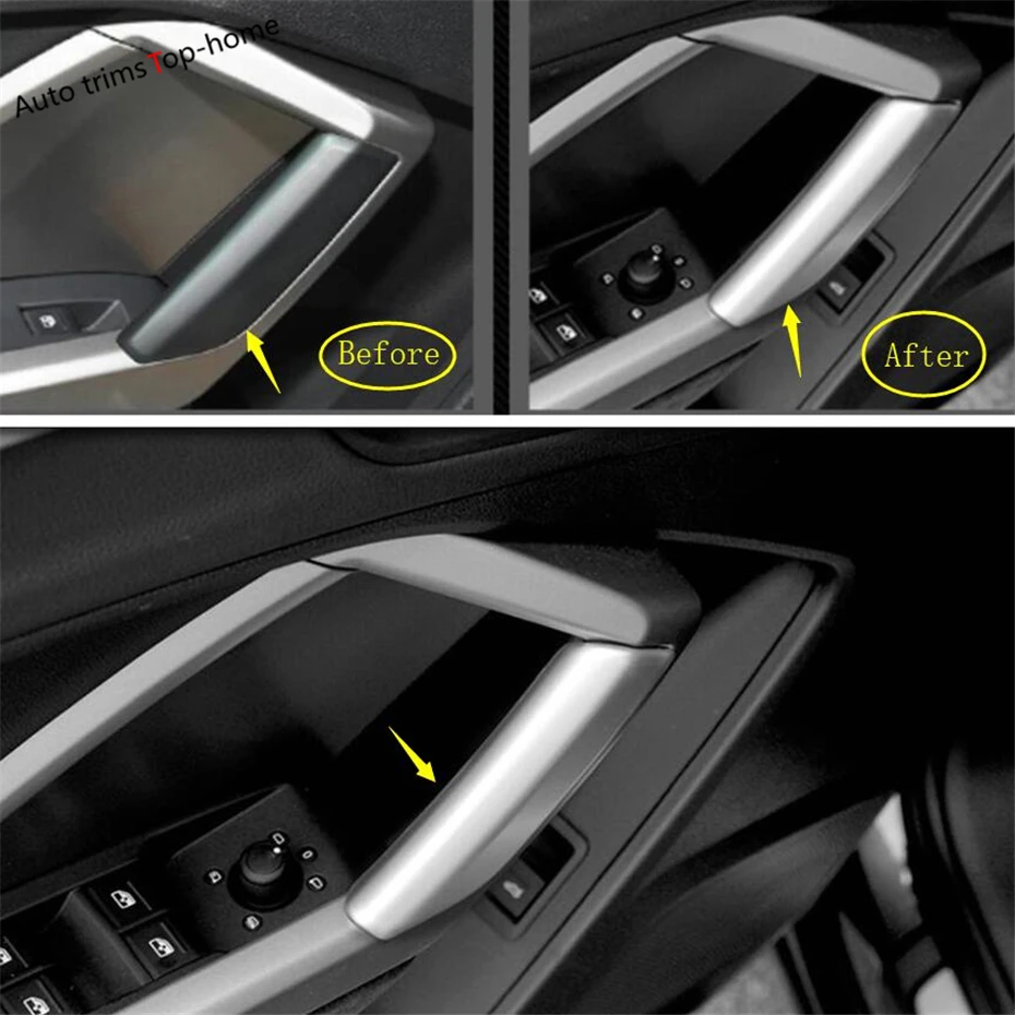 Armrest Window Glass Lift Button Switch Handle Clase Bowl Frame Door Strips Decoration Cover Trim Fit For Audi Q3 F3 2019 - 2024