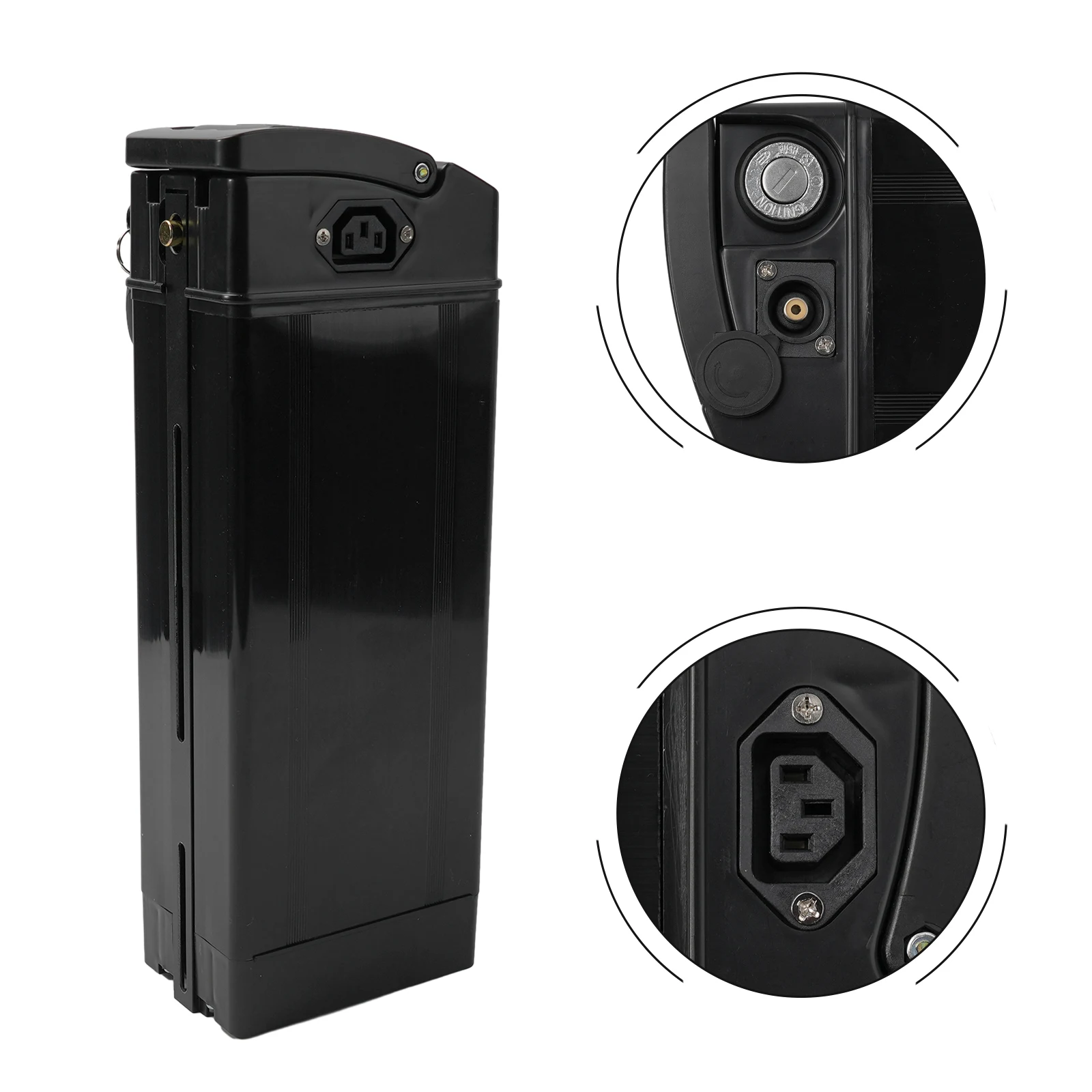

1 Set Electric Bike Battery Box Ebike Large Capacity Holder Case With 2 Keys Electric Bicycle Accessories