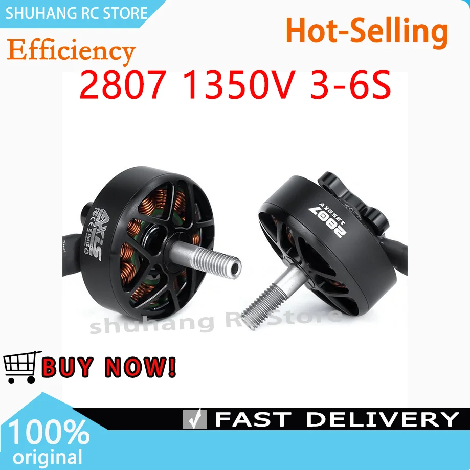 

Wholesale Shuhang 2807 1350KV 45.81A 3-6S Brushless Motor Maximum Thrust 2470g Power 1114W for 7Inch RC FPV Freestyle Drones