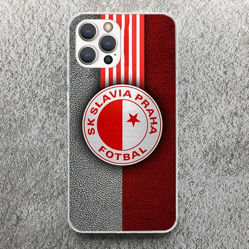 Sk Slavia Praha Czech Republic Print Soft Case for iPhone 16 15 14 13 12 11 Pro Max Art Phone Shell XS XR X SE 7 Plus 8 Pattern 