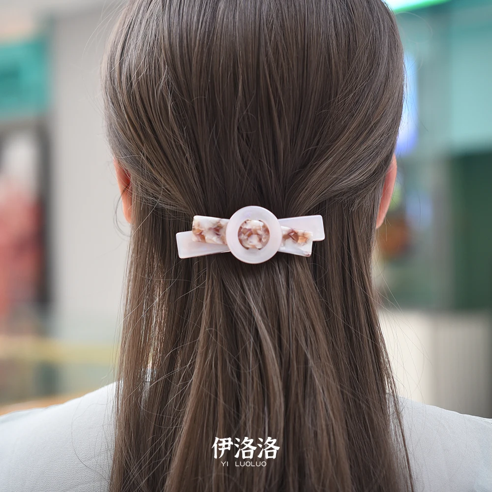 Women Headwear Girls Hairwear Middle Size Simple Cute Hair Clip Acetate Hair Barrette Fashion Hair Accessorries For Women