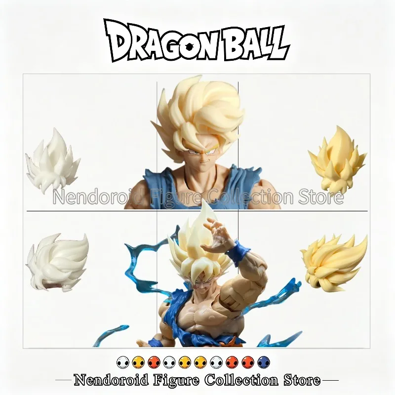 Auf Lager: Dragon Ball Z Super Saiyan Son Goku Wöchentliche Farbvariante Goku Ersatzkopfskulptur für SHF Anime Actionfiguren
