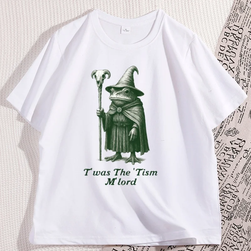 

Twas The Tism Mlord T-Shirt Casual Short Sleeve Frog Wizard Meme T Shirt Weirdcore Autism Tshirt Casual Loose Designer Clothes