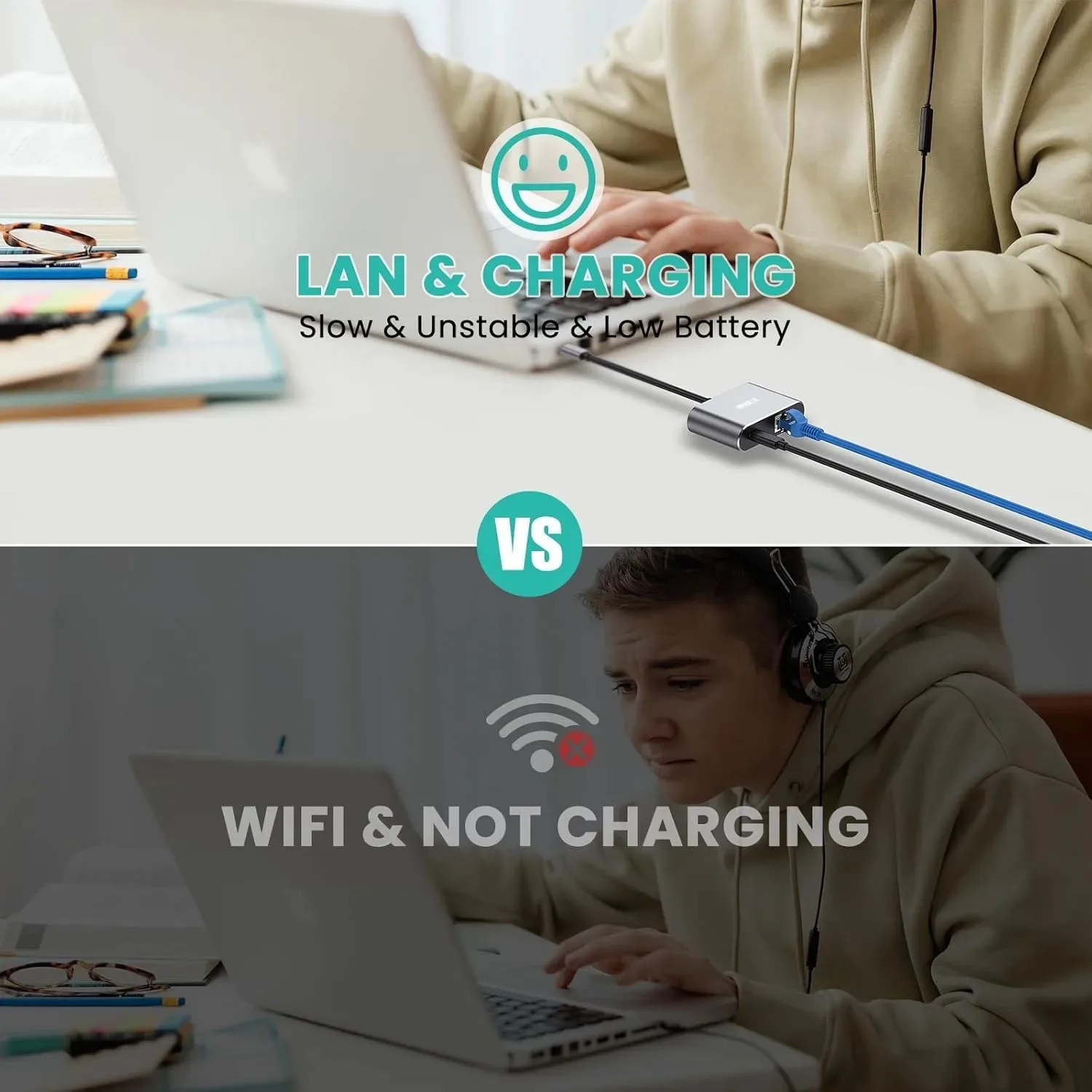 Adaptador USB 3,2 tipo C a Ethernet Compatible con Thunderbolt3/4 tarjeta de red Rtl8156B de 2,5 Gbps 2500Mbps para Macbook Pro Laptop NAS