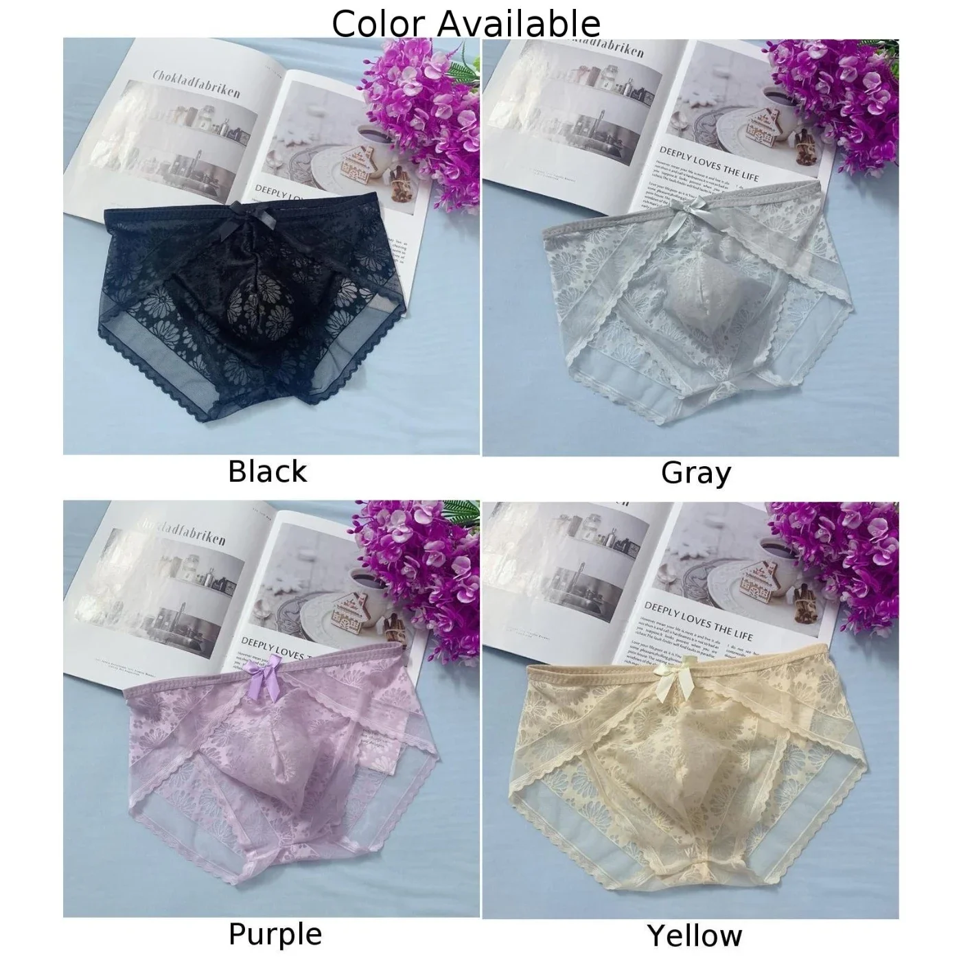 Men Sexy Sissy Lingerie Seamless See Through Briefs Pouch Underpants Underwear U Convex Briefs Gays Knickers