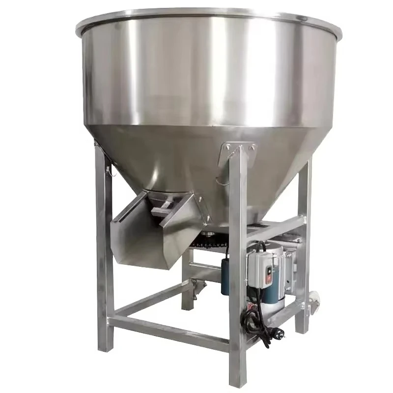 New stainless steel animal feed mixer | dry powder mixing equipment | livestock and poultry farm mixer 50kg-500kg