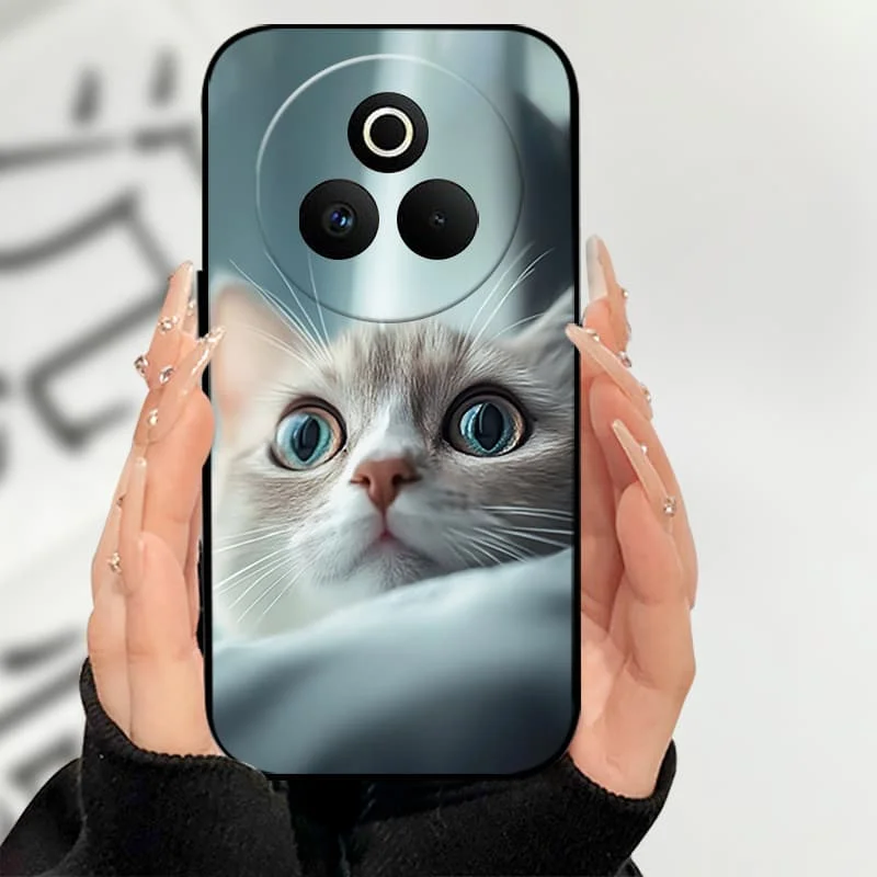 حافظة لهاتف Realme P3 Pro غطاء ممتص للصدمات أسود من السيليكون الناعم من مادة البولي يوريثان الحراري لهاتف Realme P3 Pro حافظة لهاتف Realme P3 Pro 5G غطاء خلفي Fundas #3