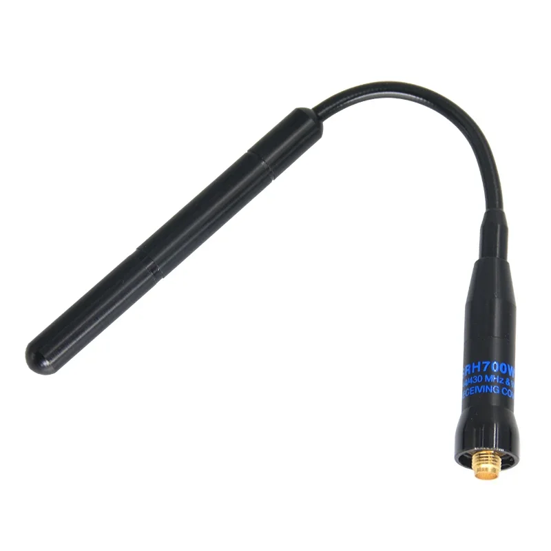 

Radio Antenna SRH700W UV Double-Section Short Goose Tube Bendable Handheld Interphone Antenna 21cm SMA male/SMA Female Type