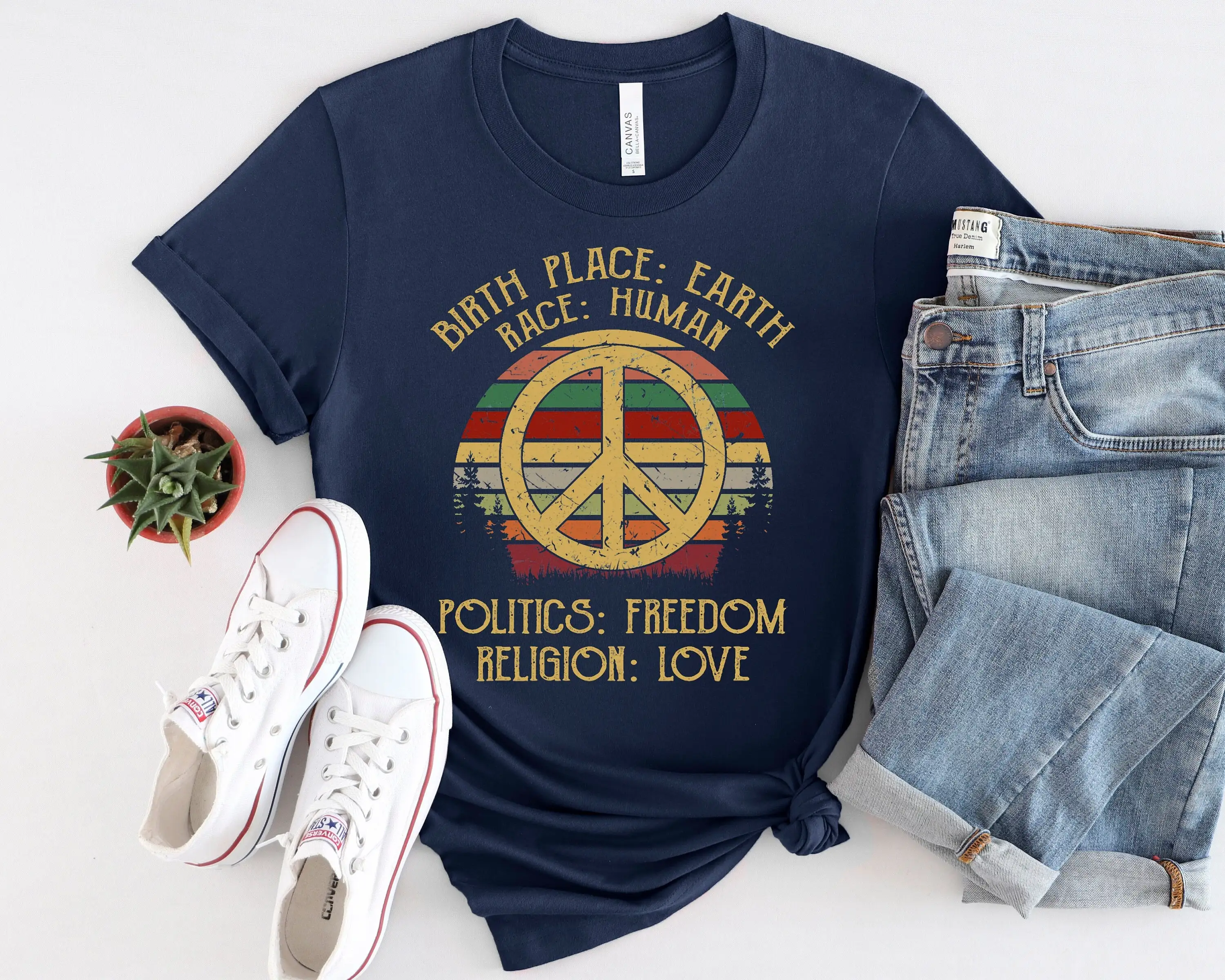 Birthplace Earth Race Human Politics Religion Love Classic T Shirt Freedom Rights Sweater For Men And Women