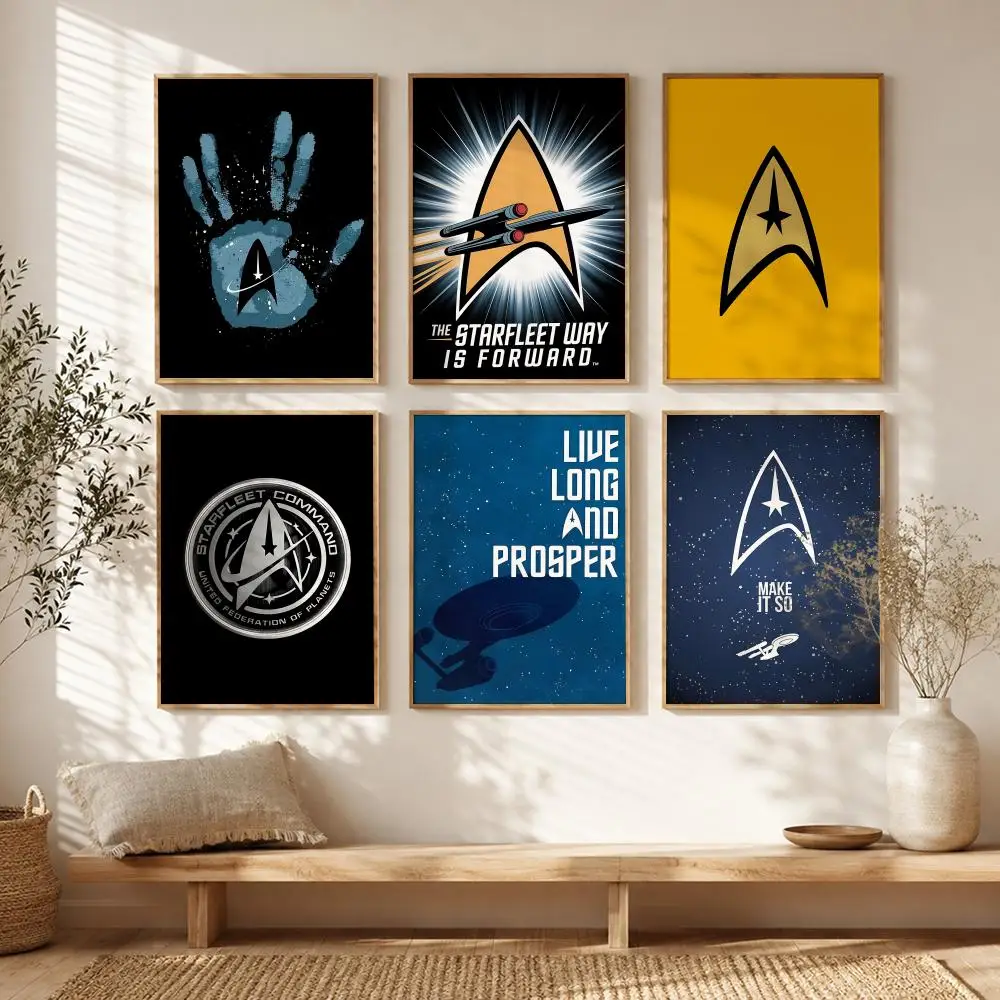 Sci-Fi Franchise S-Star Trek Poster All-match HD Waterproof Self-Adhesive Wall Art Sticker For Home Bedroom
