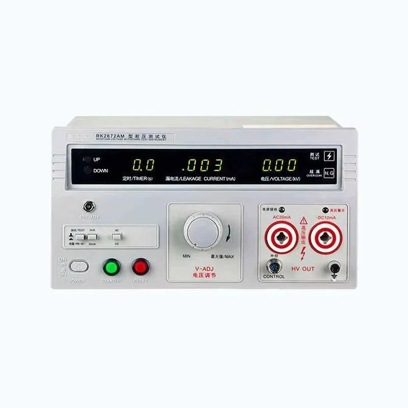 RK2672AM High Voltage Tester AC0-20MA/DC0-10MA 0-5000V Withstand Voltage Electronic Measuring Instrumentwith 100VA Transformer