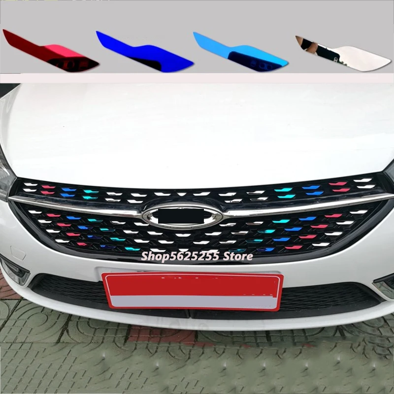 for Chery Tiggo 8 Accessories 2018 2019 2020 Front Grille Trim Garnish Cover Stickers Gypsophila Car Body Color Plastic Strip