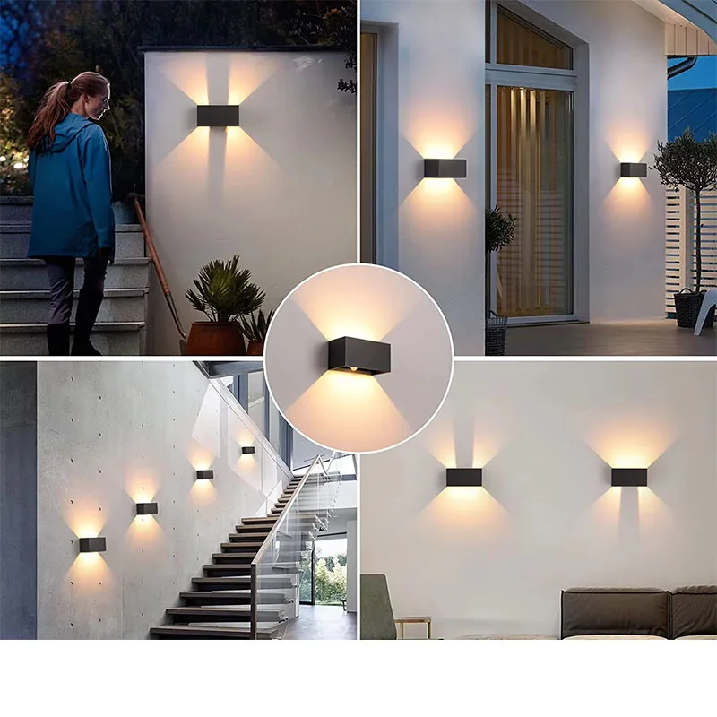 Outdoor Waterproof IP65 Wall Lamp Porch Light 90-260V Garden lamp Decoration PIR Motion Sensor Night indoor Outdoor Wall light