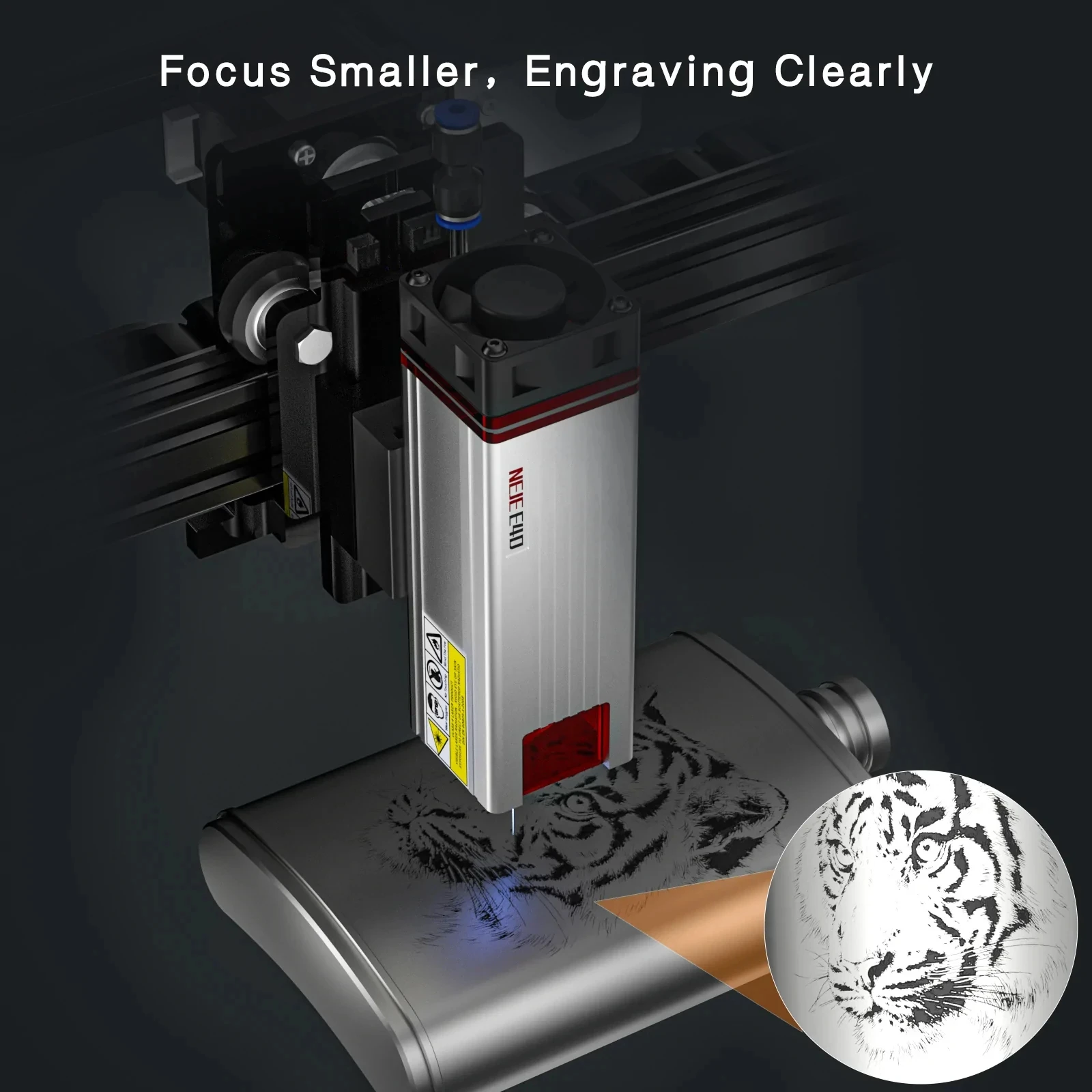 NEJE E40 Laser Module Kit 40W Power with Air Assist Features of Leaf Carving for Laser Head CNC Laser DIY Cutting Engraving Tool