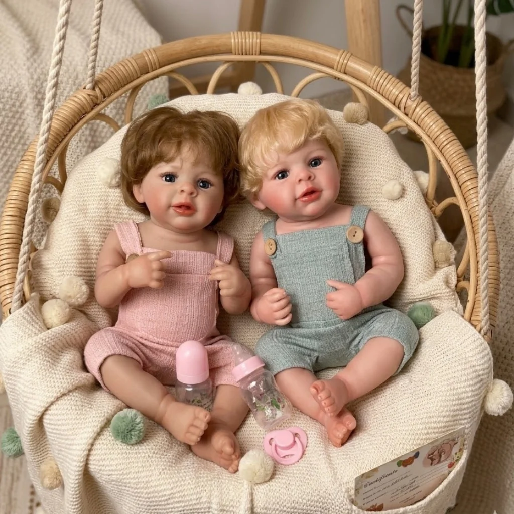 

1PC 2 Styles 19 Inch Jaylan Bebe Whole Soft Vinyl Reborn Dolls Handmade Painted Open Eyes Newborn Doll Toy Kids Gift Muñeca