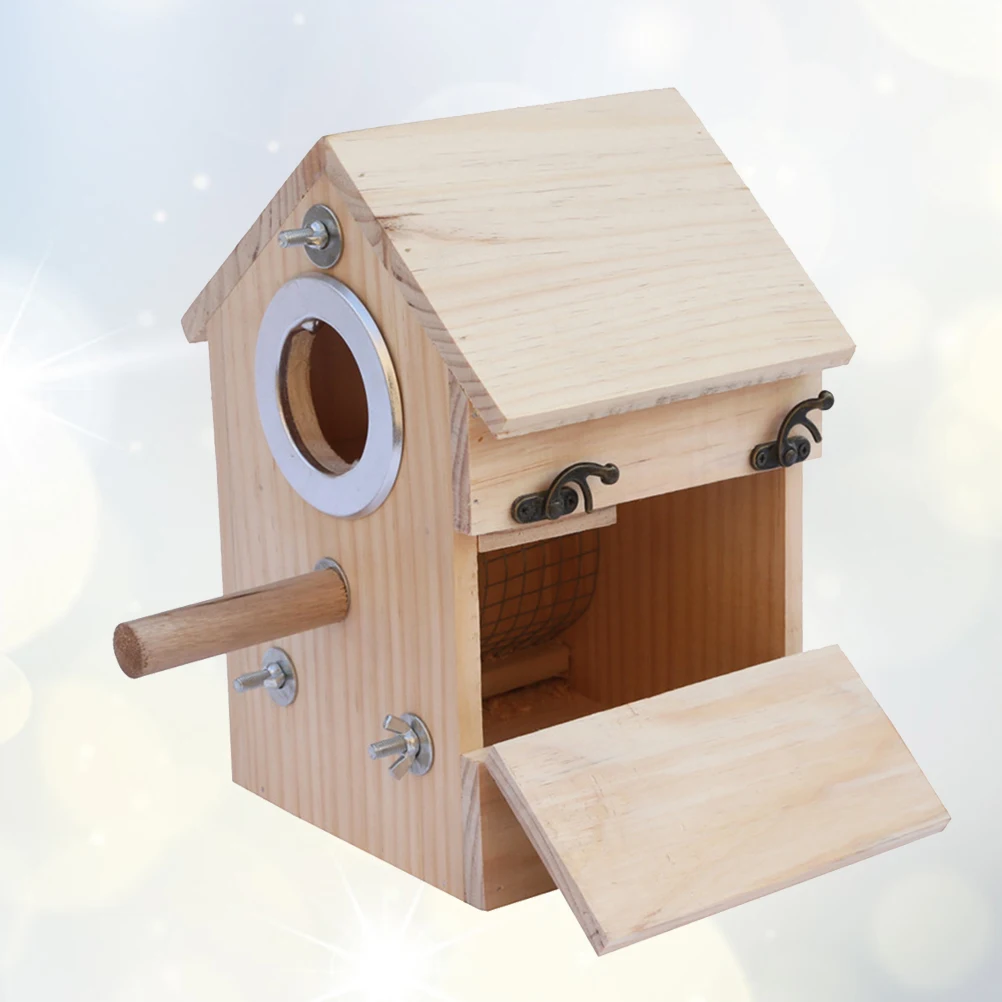 

Wooden Bird Nest Bird Breeding Box Swallows Nest Bird Cage Decor
