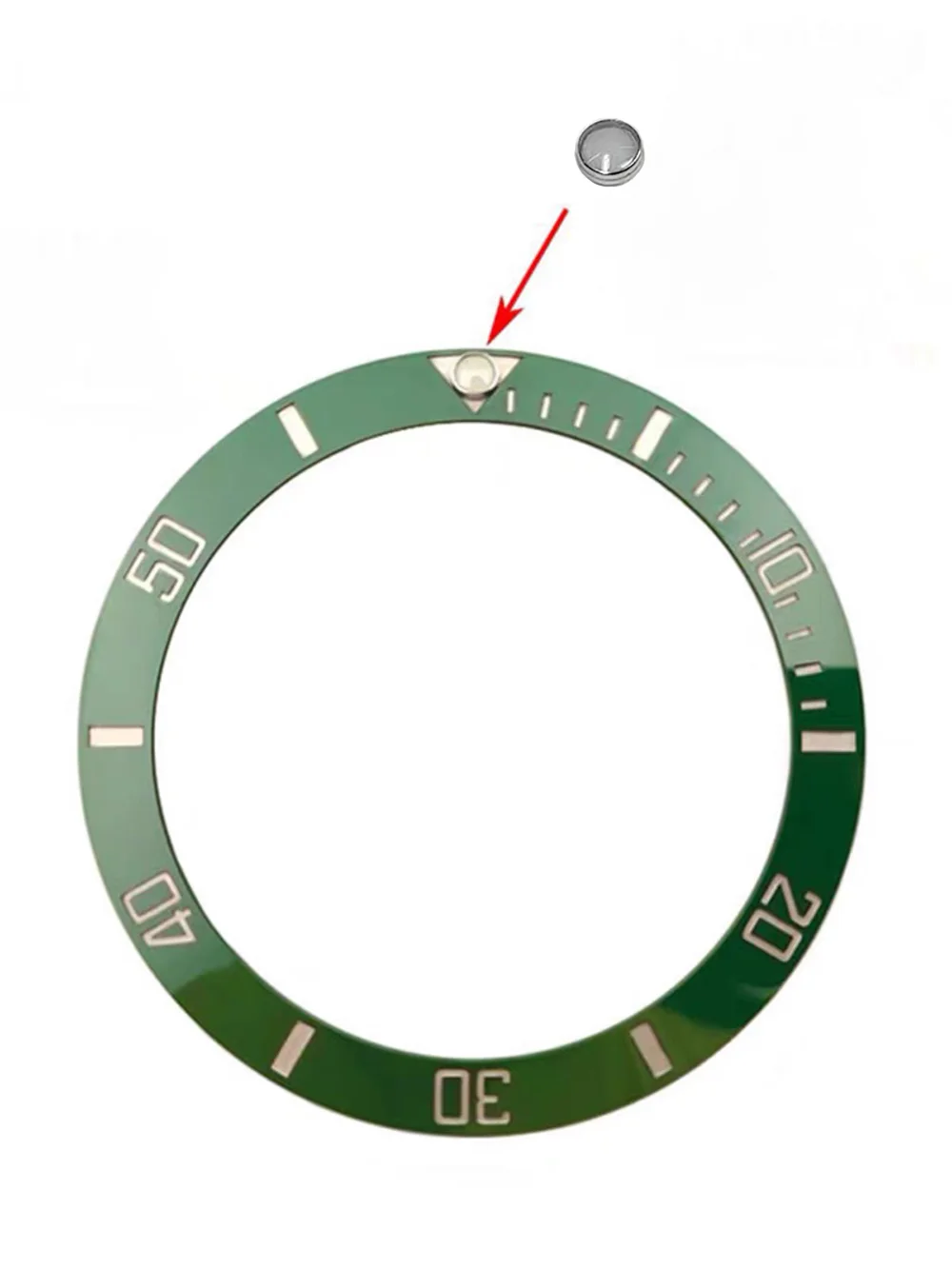 Accessori per orologi Orologio Perline circolari in ceramica adatte per orologio Water Ghost Parti di riparazione per perline notturne luminose blu